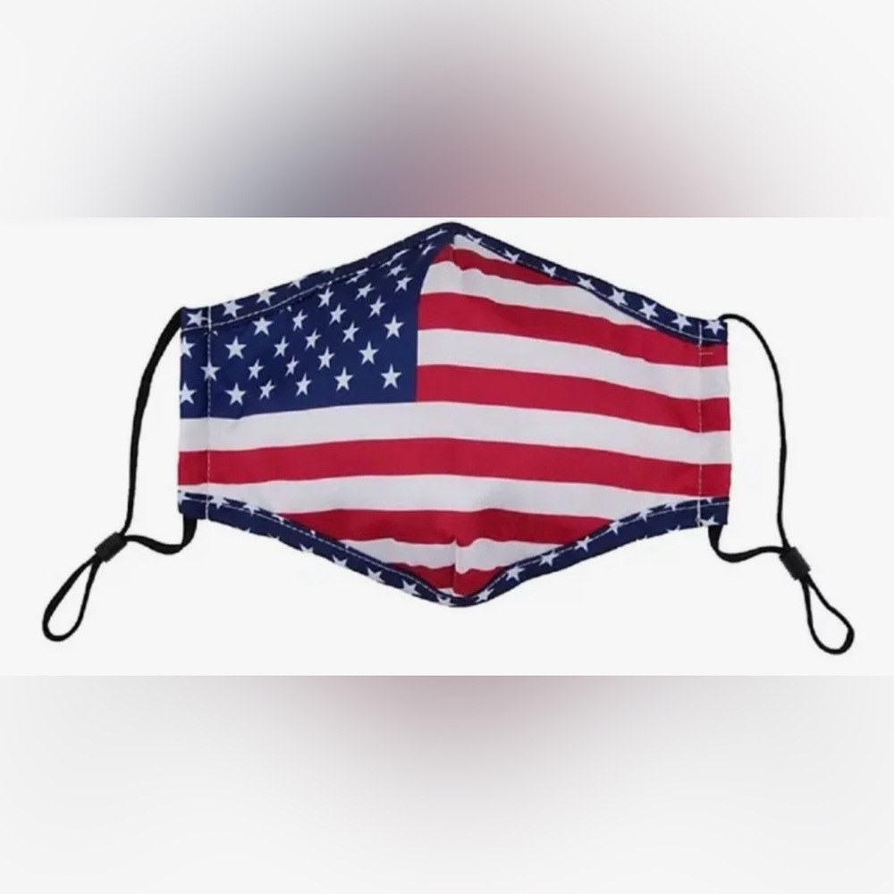 Bespoke | Adult L/XL American Flag Washable Face  - NWT